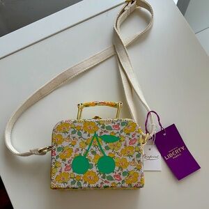Liberty Green and Yellow Mini Bags with Floral Design